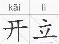 开立的拼音