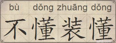 不懂装懂的拼音