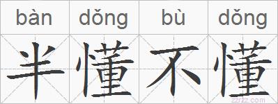 半懂不懂的拼音