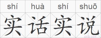 实话实说的拼音